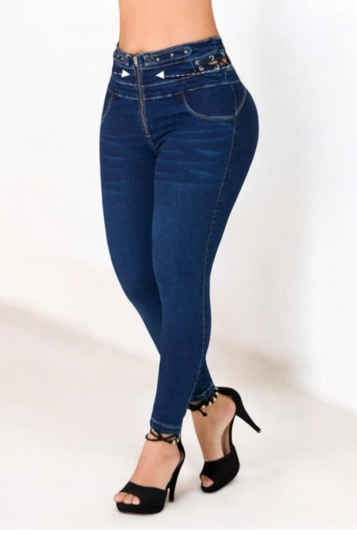 Raped Zipper Butt Lifting Jean