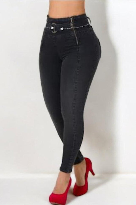 Negro Black Butt Lifting Jeans